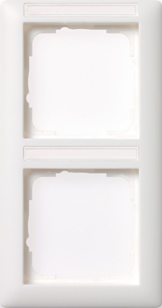 GIRA 110203 Abdeckrahmen 2fach senkrecht BSF Standard 55 Reinweiß glänzend