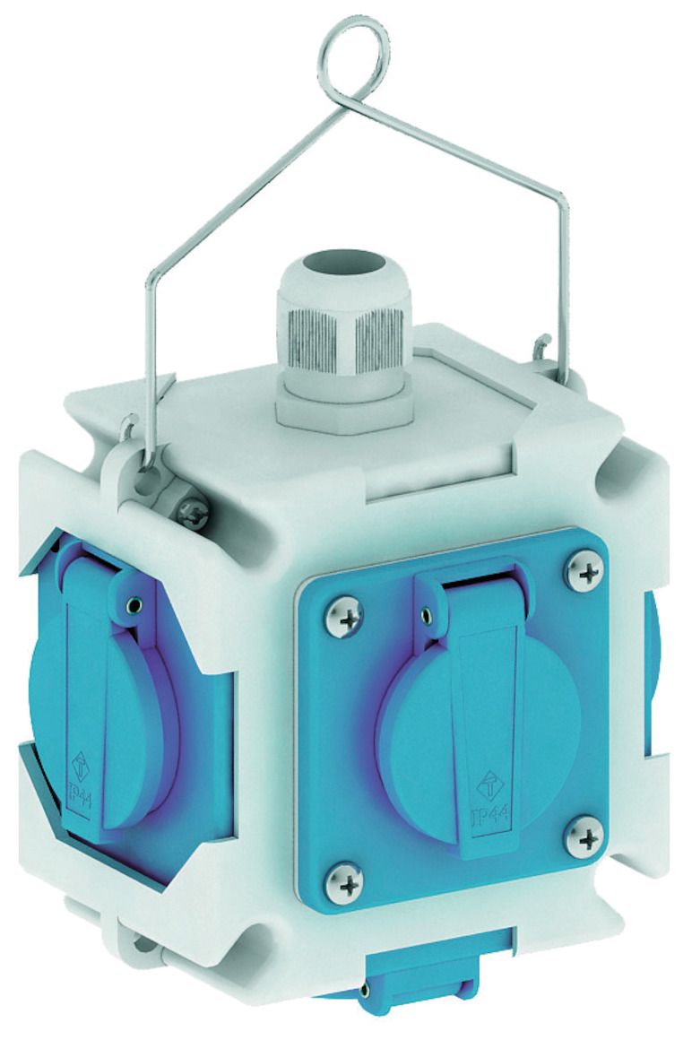 Bals 54929 Kreuzverteiler IP44 4xSteckd. Grau