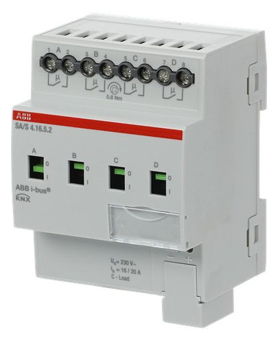 ABB SA/S4.16.5.2 Schaltaktor 4fach 16 A C-Last REG 2CDG110266R0011