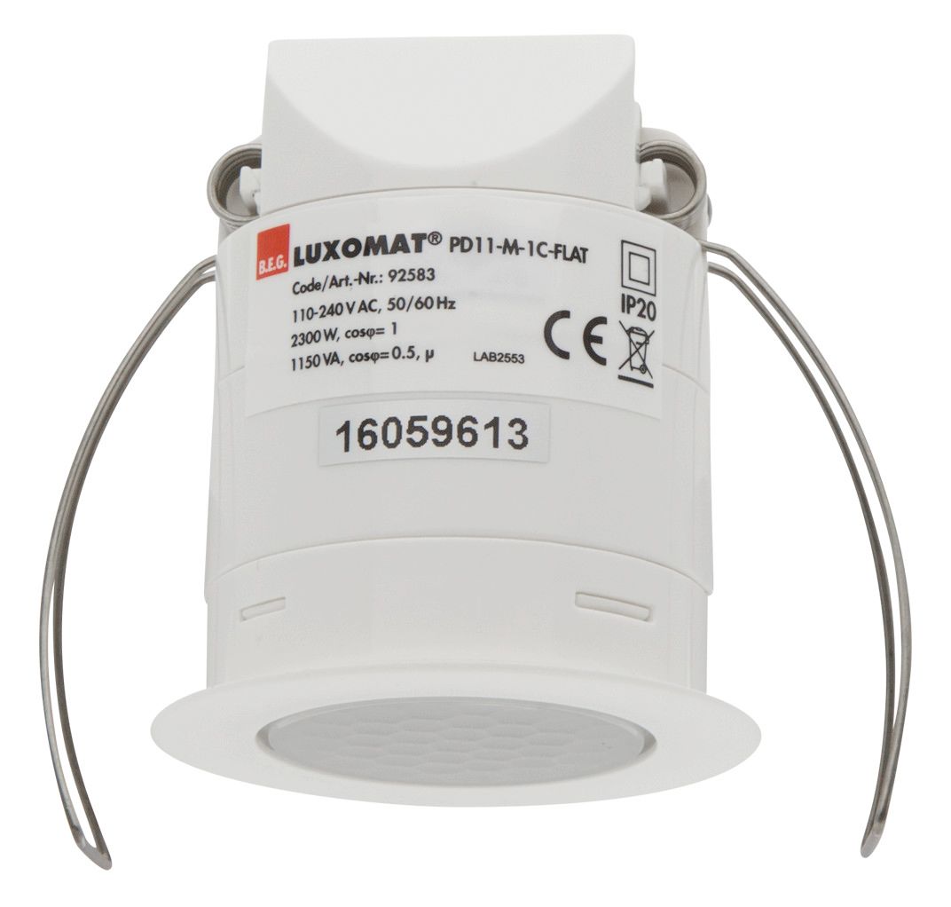 BEG 92583 PD11-M-1C-FLAT-DE weiß Präsenzmelder flach