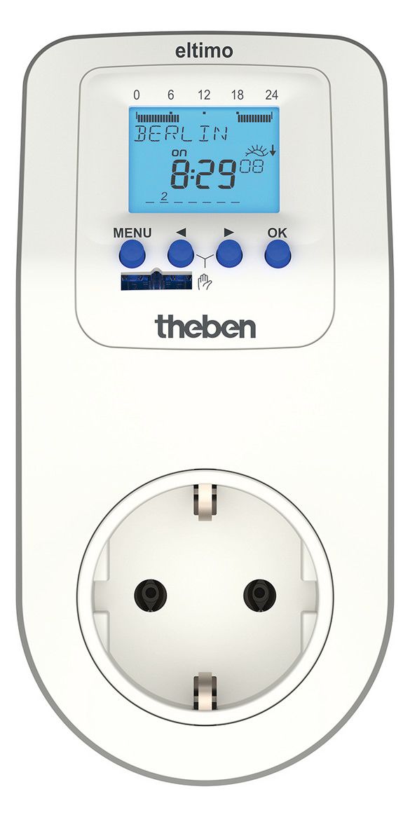 Theben eltimo 020 Astro top3 Digitale Steckdosen-Zeitschaltuhr Woche 0200170