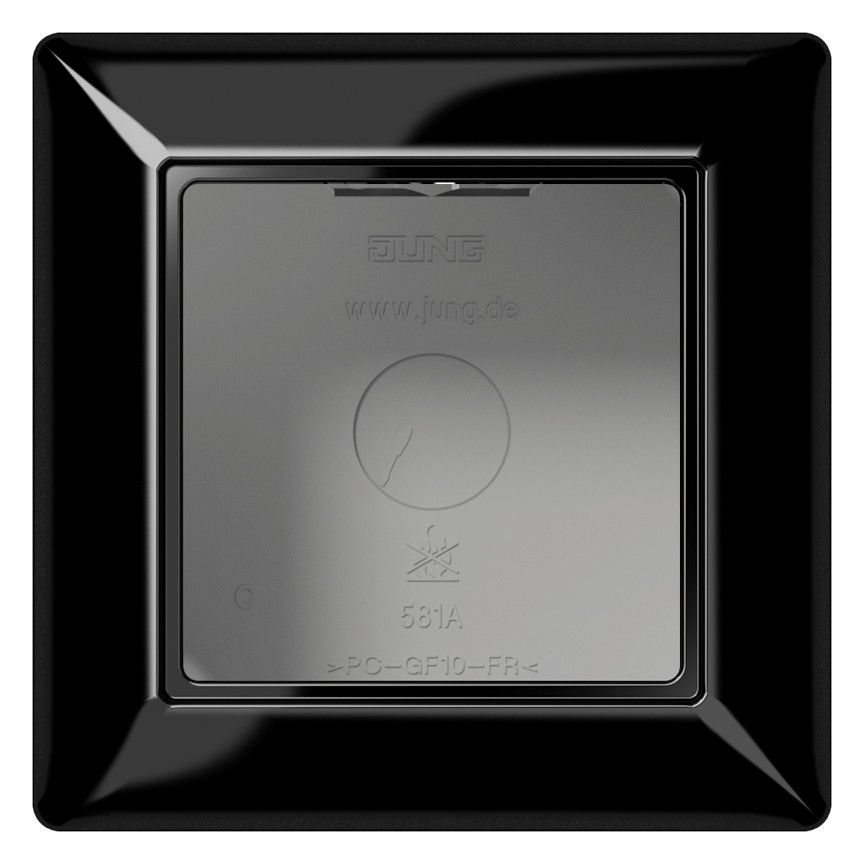 Jung AS581ASW Aufputz-Kappe 1fach m.Rahmen Serie A schwarz