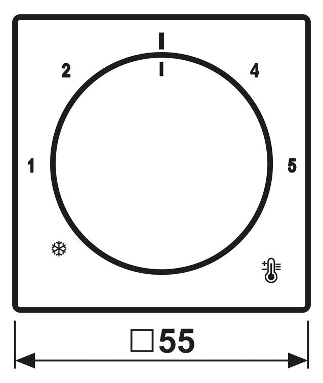 Jung A1749BFSWM Abdeckung f.Thermostat