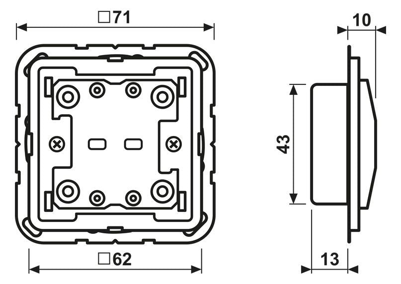 Jung LSCD10721ST KNX Taster Std 2f