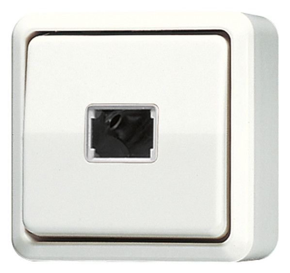 Jung 631A AP-Taster Schließer 1polig o.Symbol AP600 weiß