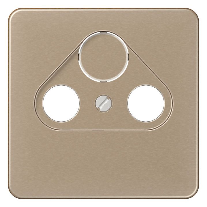 Jung CD561SATGB Abdeckung 3Loch f.SAT-TV gold-bronze