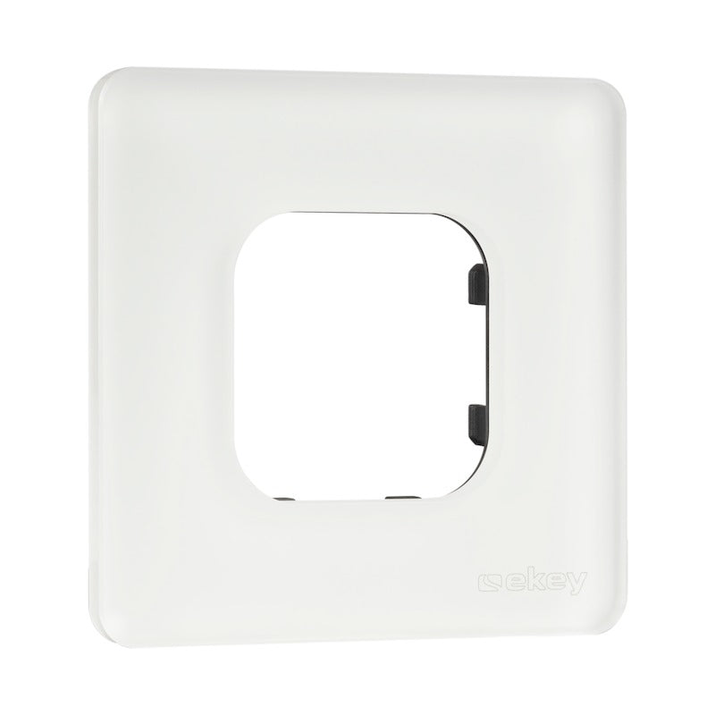 EKEY 203105 ekey xLine cover 1 SGL WE ekey xLine Rahmen 1-fach satiniertes Glas Weiß