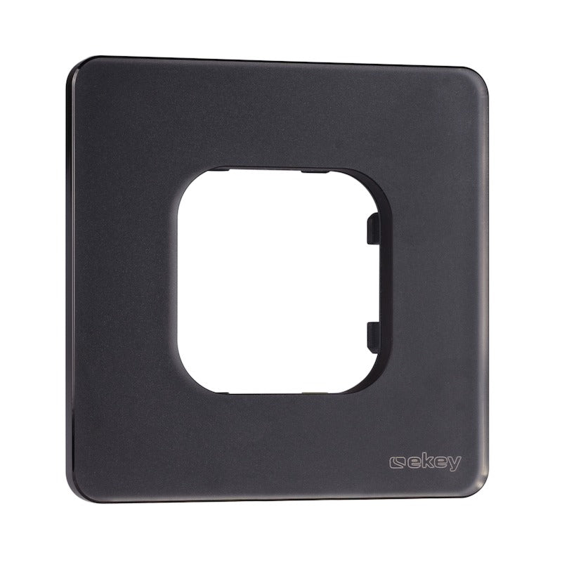 EKEY 203106 ekey xLine cover 1 SGL SC ekey xLine Rahmen 1-fach satiniertes Glas Schwarz