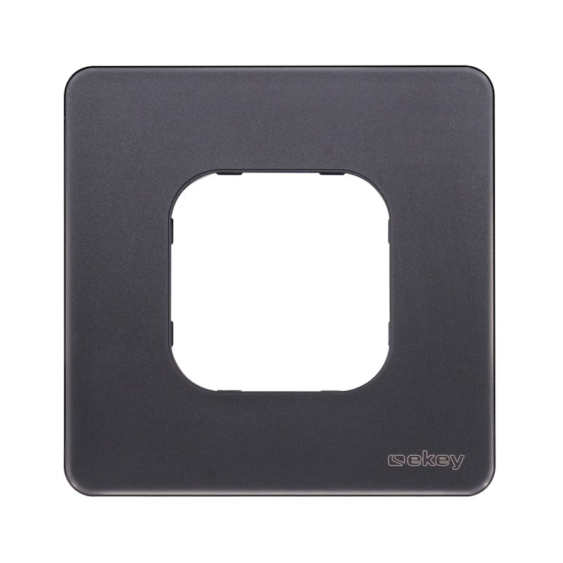 EKEY 203106 ekey xLine cover 1 SGL SC ekey xLine Rahmen 1-fach satiniertes Glas Schwarz