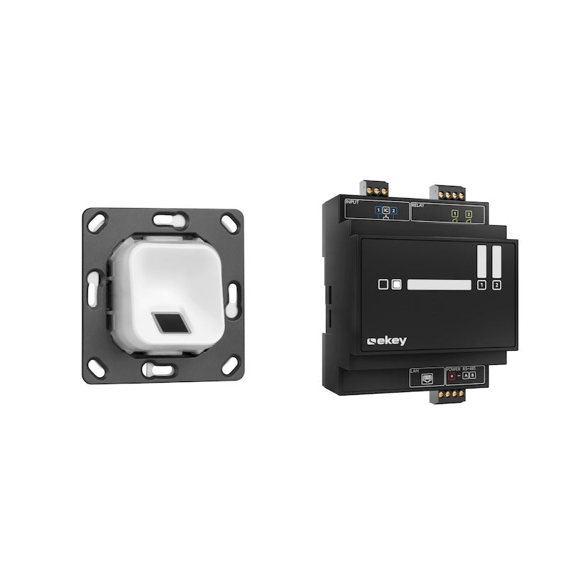 EKEY 203751 ekey xLine fingerprint set flush WE w/o cover ekey xLine Fingerprintset UP Weiß ohne Rahmen