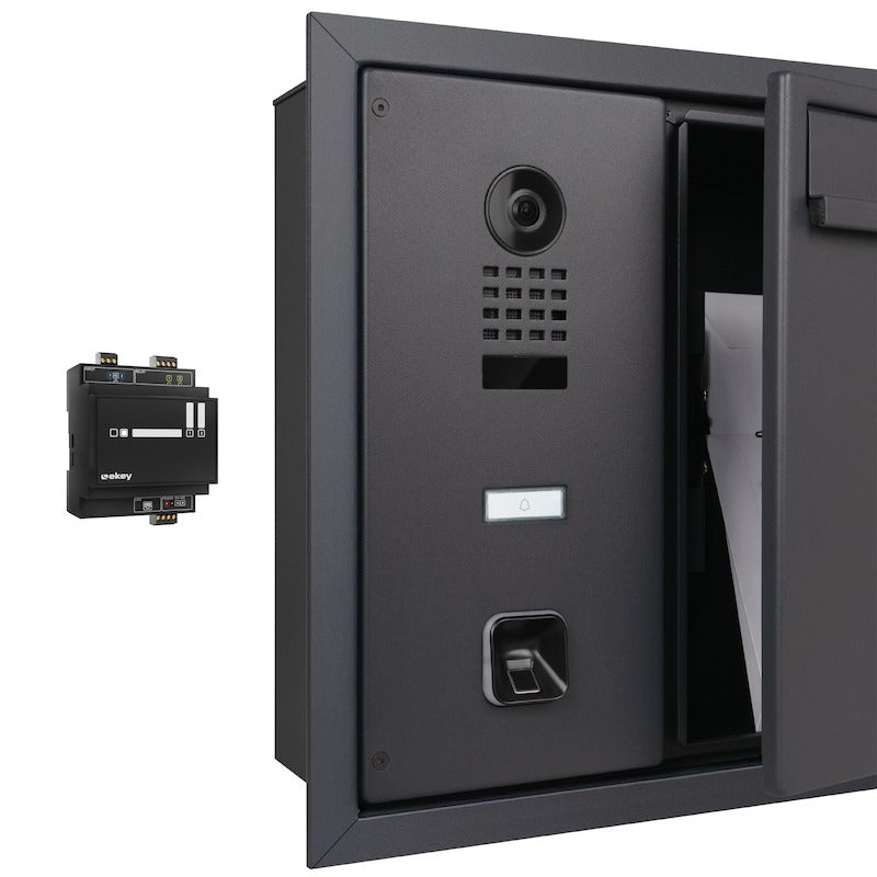 EKEY 204512 HELLO mailbox DoorBird ekey flush-mounted RAL7016 HELLO Briefkasten DoorBird ekey Unterputz RAL7016