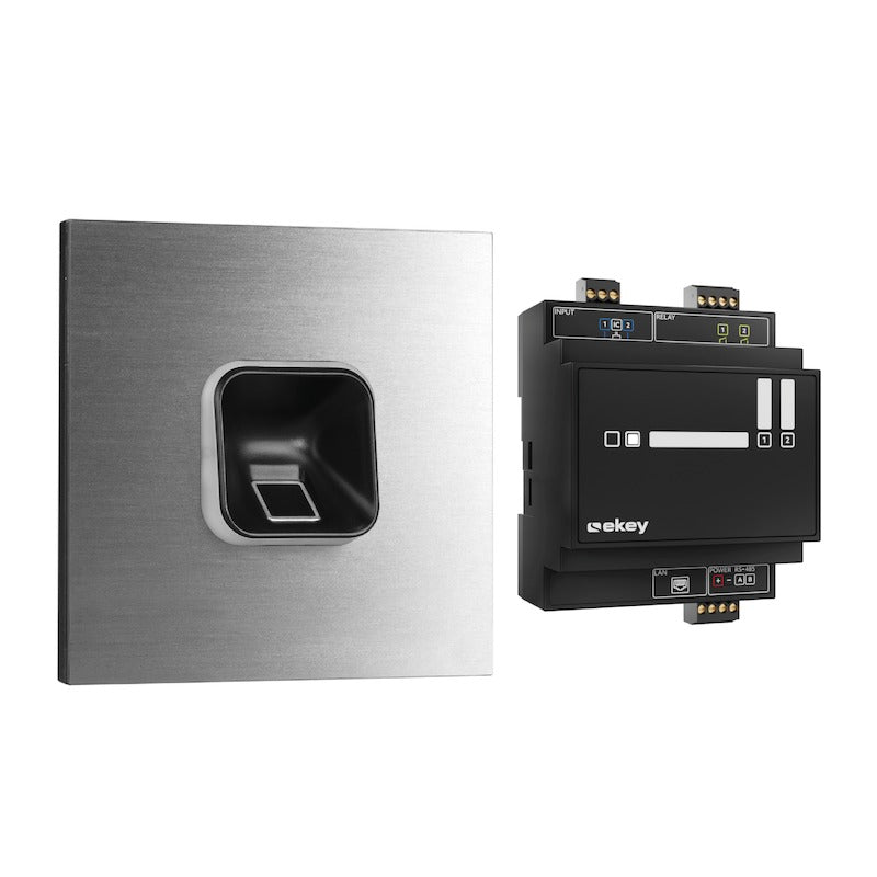 EKEY 204701 ekey sLine fingerprint set SC Gira 106 V4A ekey sLine Fingerprintset Schwarz Gira 106 V4A