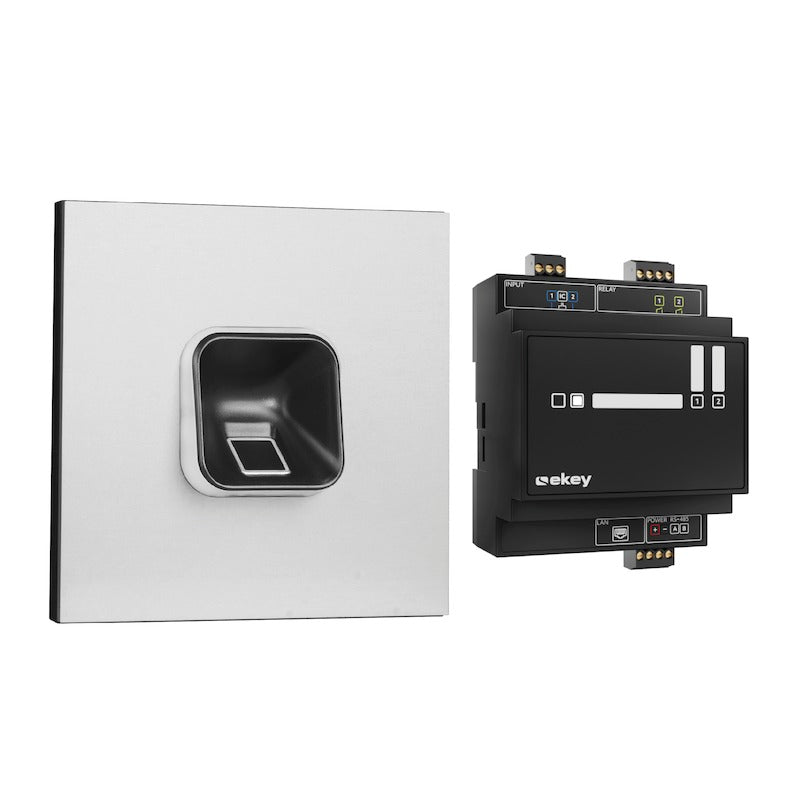 EKEY 204703 ekey sLine fingerprint set SC Gira 106 aluminum ekey sLine Fingerprintset Schwarz Gira 106 Alumin.