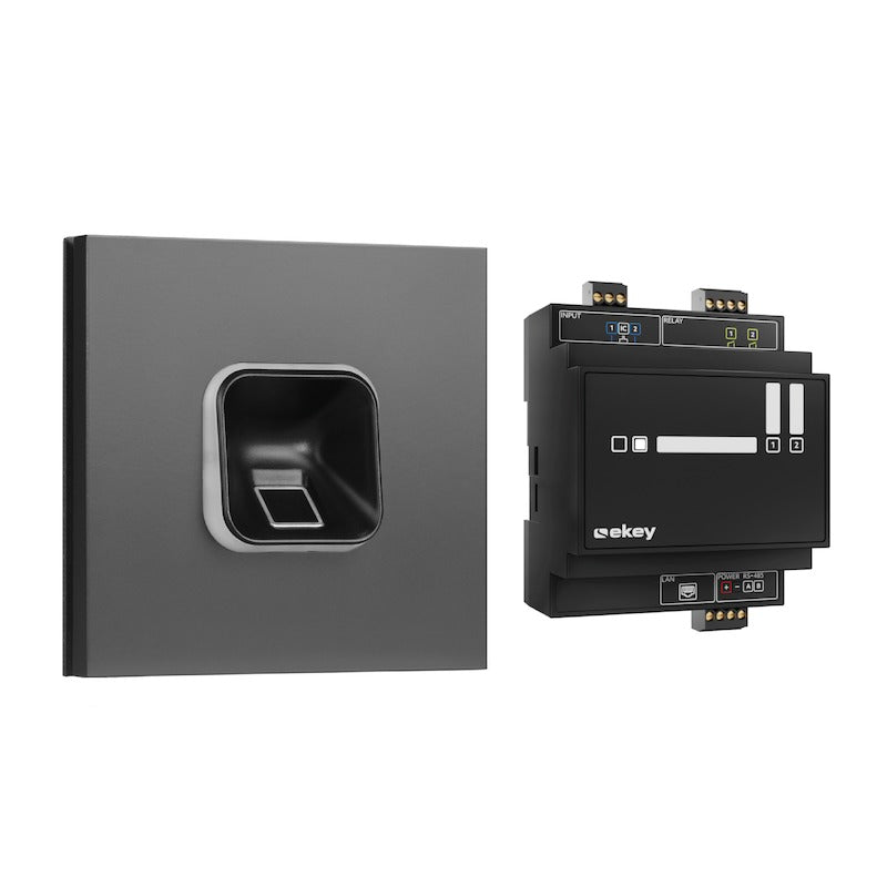 EKEY 204705 ekey sLine fingerprint set SC Siedle Vario an.gray ekey sLine Fingerprintset Schwarz Siedle Vario AG