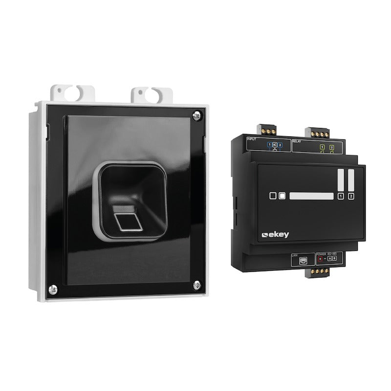EKEY 204708 ekey sLine fingerprint set SC 2N IP Verso ekey sLine Fingerprintset Schwarz 2N IP Verso
