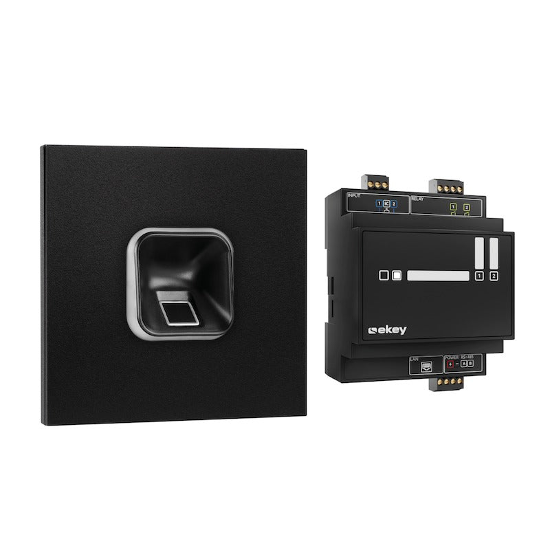 EKEY 204714 ekey sLine fingerprint set SC Gira 106 matte black ekey sLine Fingerprintset Schwarz Gira 106 SC matt