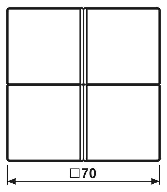 Jung LS404TSAWW Tastensatz 4fach kpl LS/FD-design alpinweiß