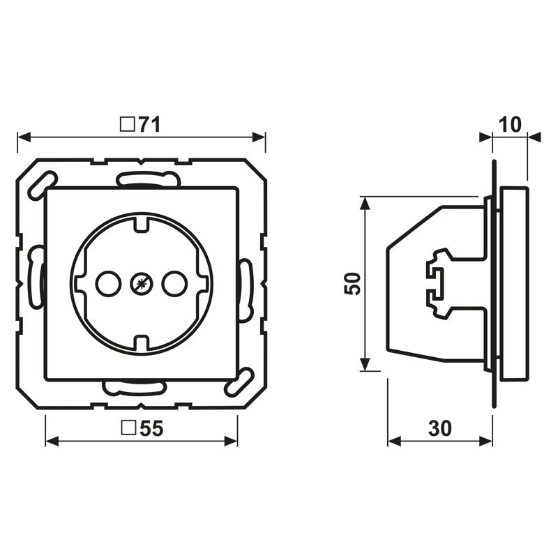 Jung A1520NBFWWM SCHUKO® Steckdose
