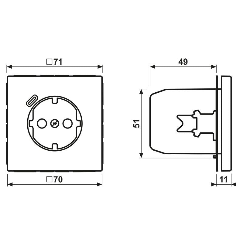 Jung LS1520-18CWW SCHUKOsteckdose m.USB Typ C