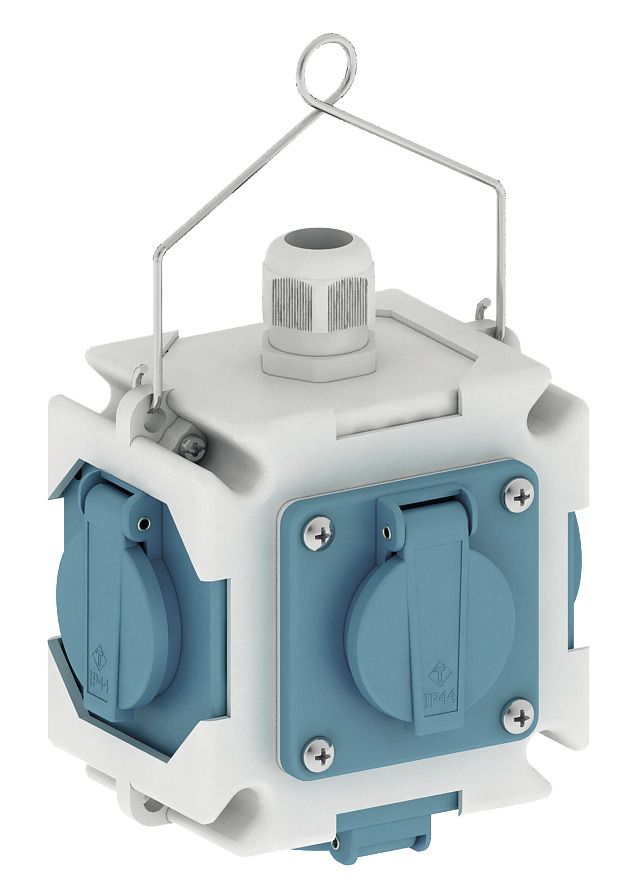 Bals 54929 Kreuzverteiler IP44 4xSteckd. Grau