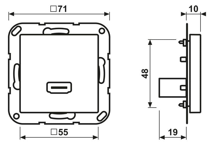 Jung MAA1112WW Einsatz HDMI Serie A/AS alpinweiß