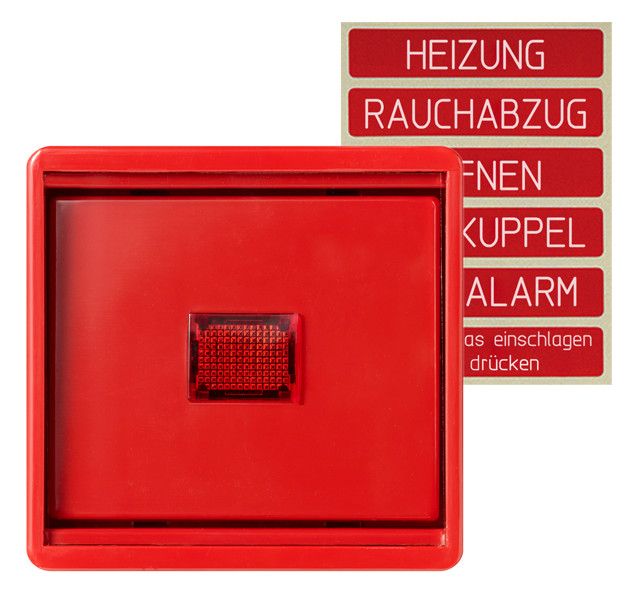 Jung 661WGLR Abdeckung m.Glasscheibe rote Wippe WG600