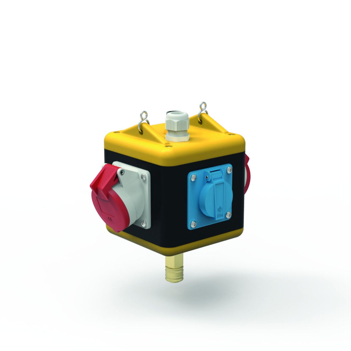 Bals 57117 UNI-BLOCK abhängbar IP44 Gelb (Gehäuseoberteil), Schwarz (Gehäuseunterteil)