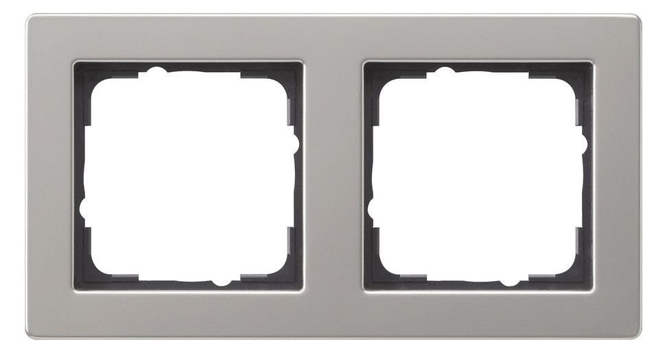 GIRA 021233 Abdeckrahmen 2fach E2 Edelstahl