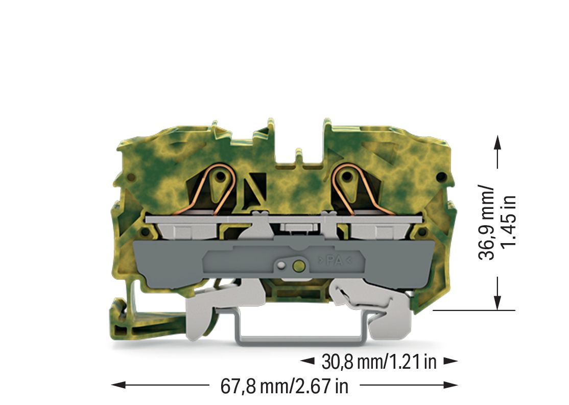 WAGO 2010-1207 2-Leiter-Schutzleiterk- grün-gelb