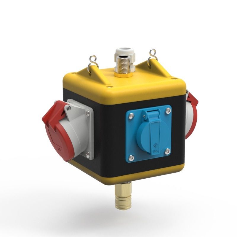 Bals 57117 UNI-BLOCK abhängbar IP44 Gelb (Gehäuseoberteil), Schwarz (Gehäuseunterteil)