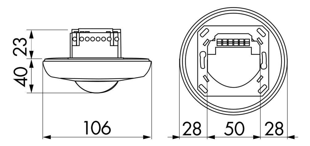 BEG 92186 PD3N-1C-UP weiß LUXOMAT Decken-Bewegungsmelder
