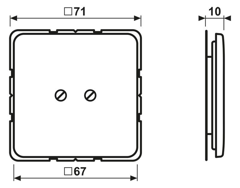 Jung CD561BWW Blind-Abdeckung m.Tragring verschraubt alpinweiß