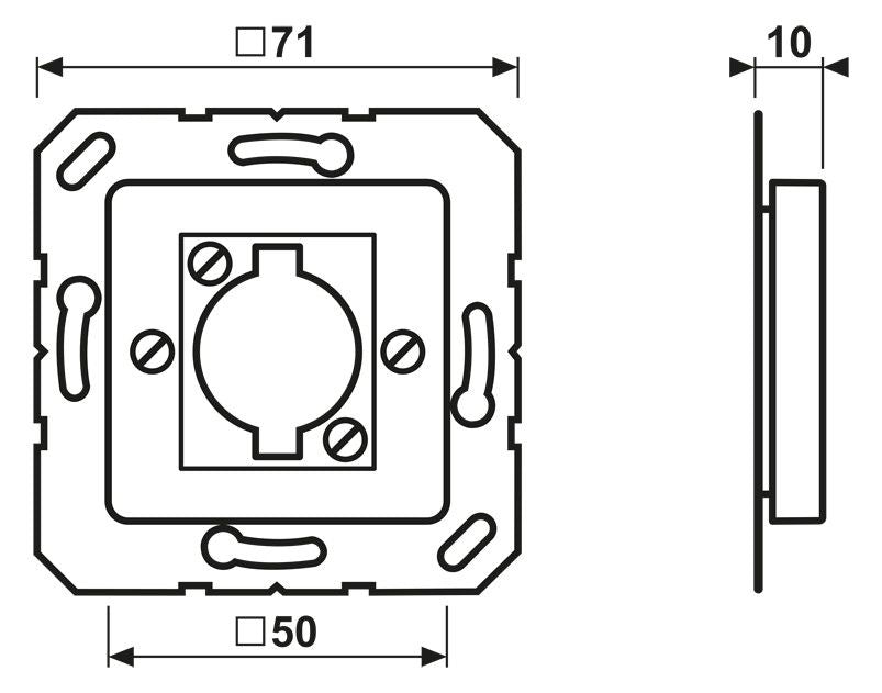 Jung 168-1WW Abdeckung f.Lautsprecher- Chassis-XLR CD alpinweiß