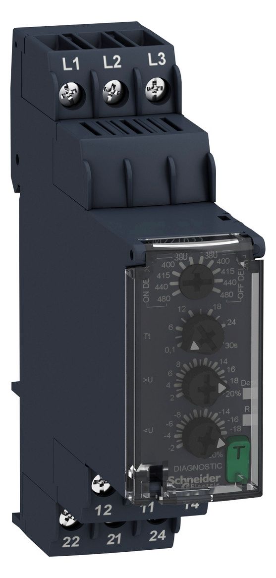 Schneider RM22TR33 Netzüberwachung auf Phasenfolge/-ausfall Über-/Unter.380-480