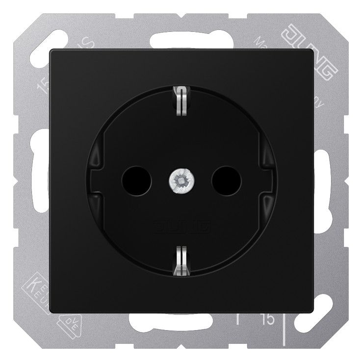 Jung A1520BFSWM SCHUKO® Steckdose graphitschwarz matt