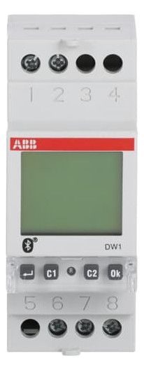 ABB DW1 Wochenzeitschaltuhr 1 Kanal Bluetooth Programmierung 2CSM222531R1000
