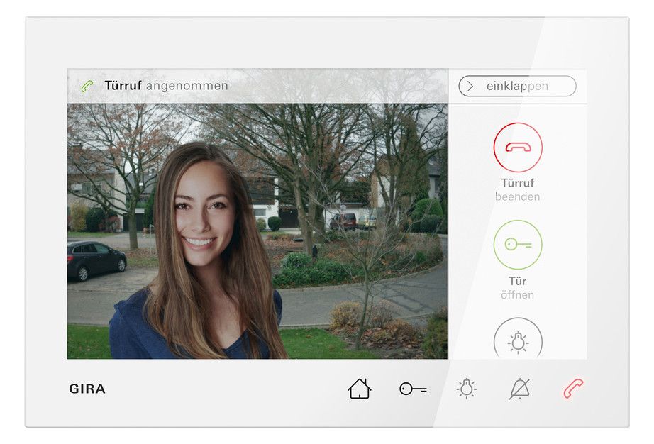 GIRA 120903 Wohnungsstation Video AP7 Reinweiß glänzend