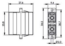 TEGA 100007251 SC Duplex Kupplung MM türkis