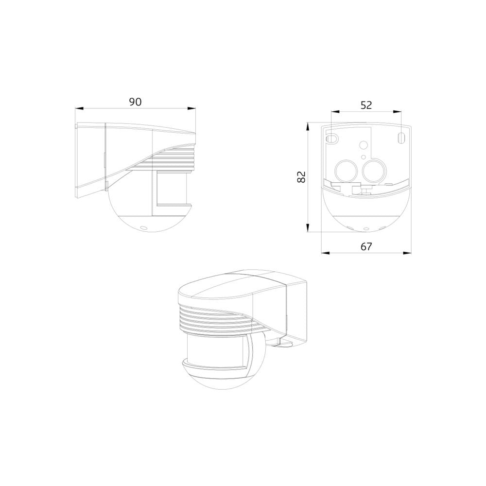 BEG 91121 LC-Click 140 schwarz LUXOMAT Bewegungsmelder