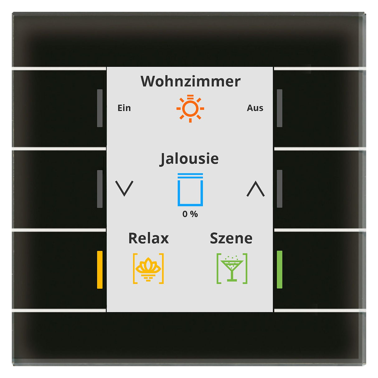 MDT BE-GT20S.02S Glastaster II Smart m.Farbdisplay Schwarz