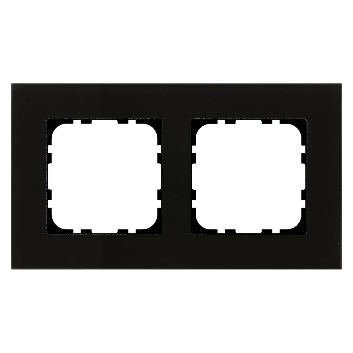 MDT BE-GTR2S.01S Glasrahmen 2fach f.55mm Programme Schwarz