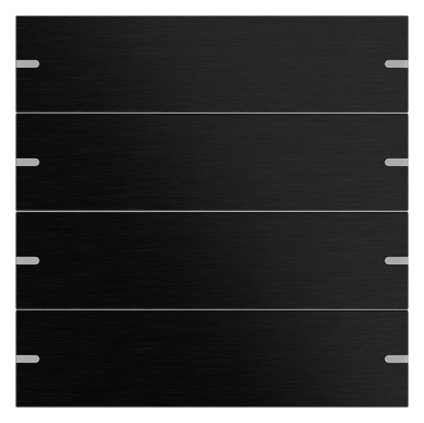GIRA 5024126 Wippenset 4fach Tastsensor4 TS4 Aluminium Schwarz (eloxiert)