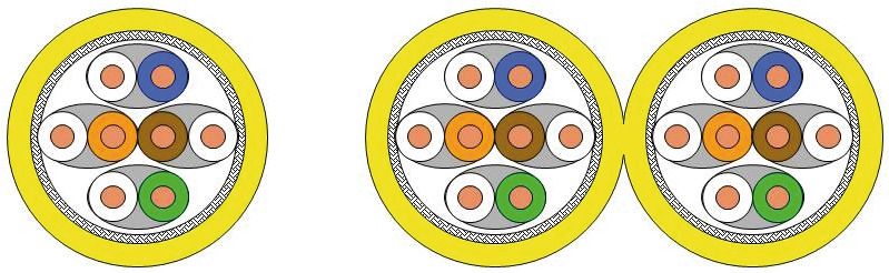 YELLONET 1500 4x2xAWG22/1 Cat.7A 1000 gelb