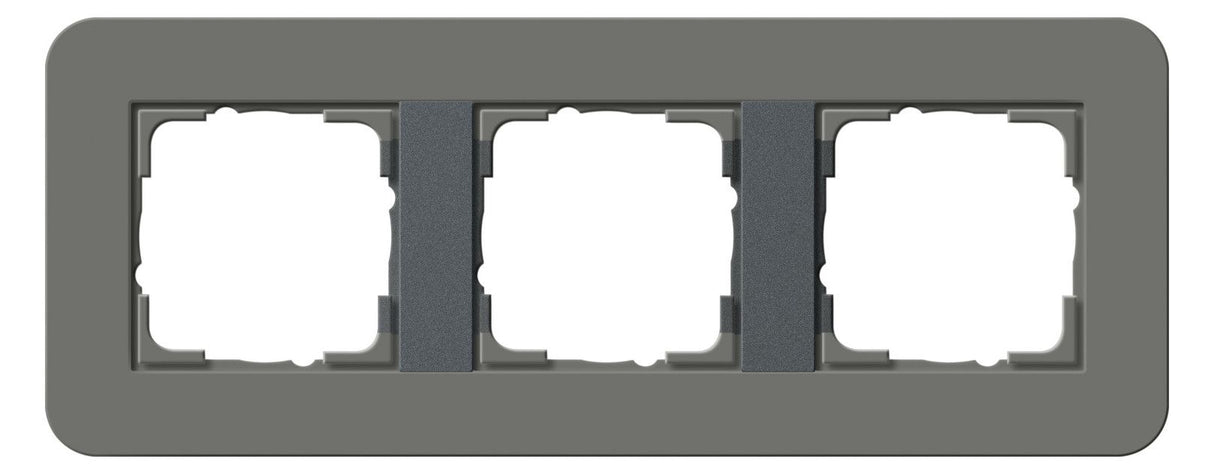 GIRA 0213423 Abdeckrahmen 3fach E3 Dunkelgrau/Anthrazit Soft-Touch