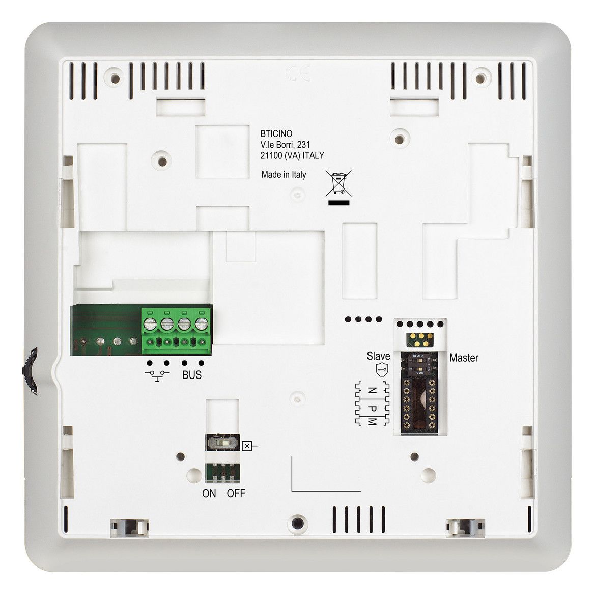 BTicino 344912 CLASSE100 V16B Hörerlose AP-Video Hausstation m.Farb-LCD 5z