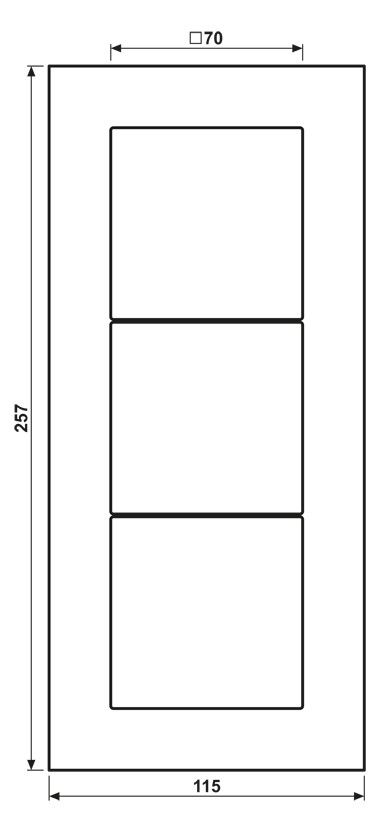 Jung LSP983GLWW Glasrahmen 3fach LS plus alpinweiß