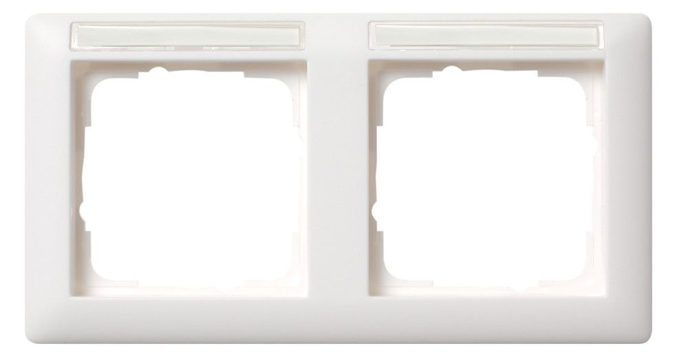 GIRA 109227 Abdeckrahmen 2fach waager. BSF Standard 55 Reinweiß seidenmatt