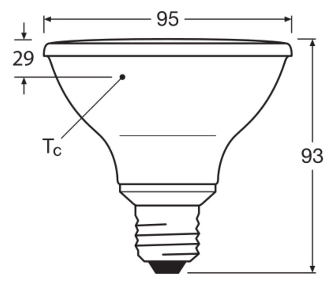 Ledvance LED PAR30 75 36° DIM P 10W927 E27 633lm 2700K dimmbar LED-Reflektor