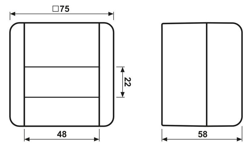 Jung 806NAW AP/WG Wippschalter Universal Aus-Wechsel m.Schriftfeld WG800