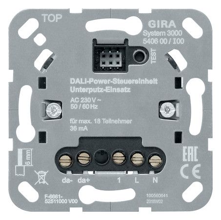 GIRA 540600 S3000 DALI Power- Steuereinheit UP-Einsatz Einsatz